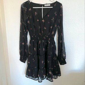 Hollister Floral Long-Sleeve Dress